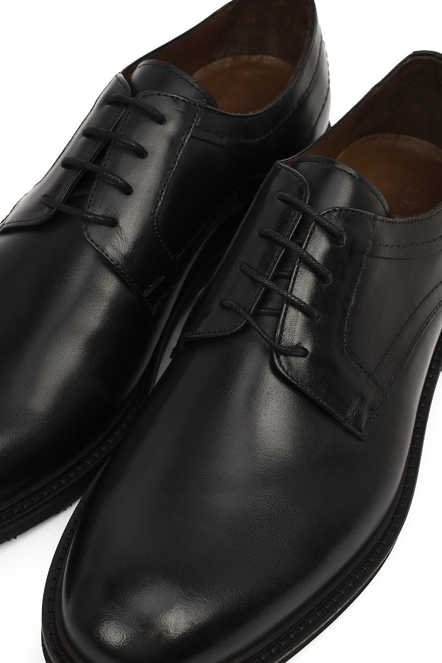 Men's Black Laced Leather Classic Shoes