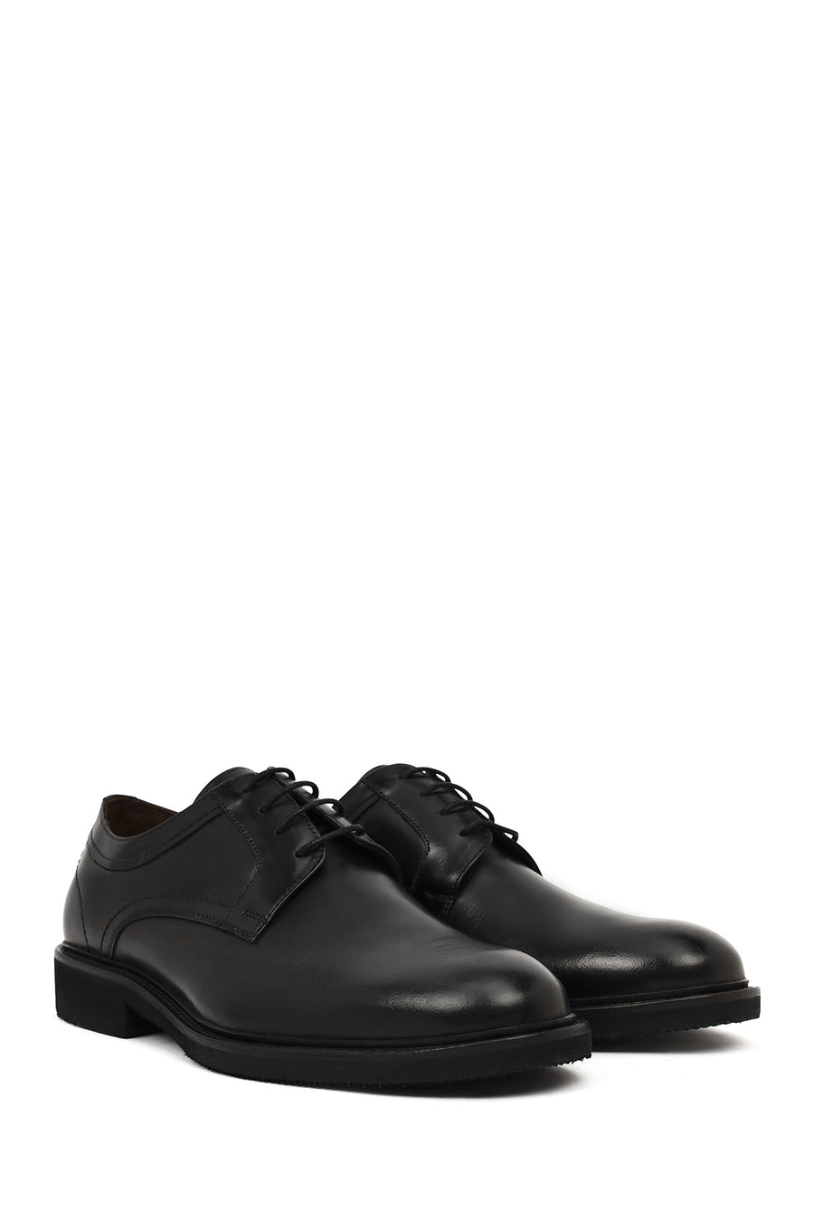 Men's Black Laced Leather Classic Shoes