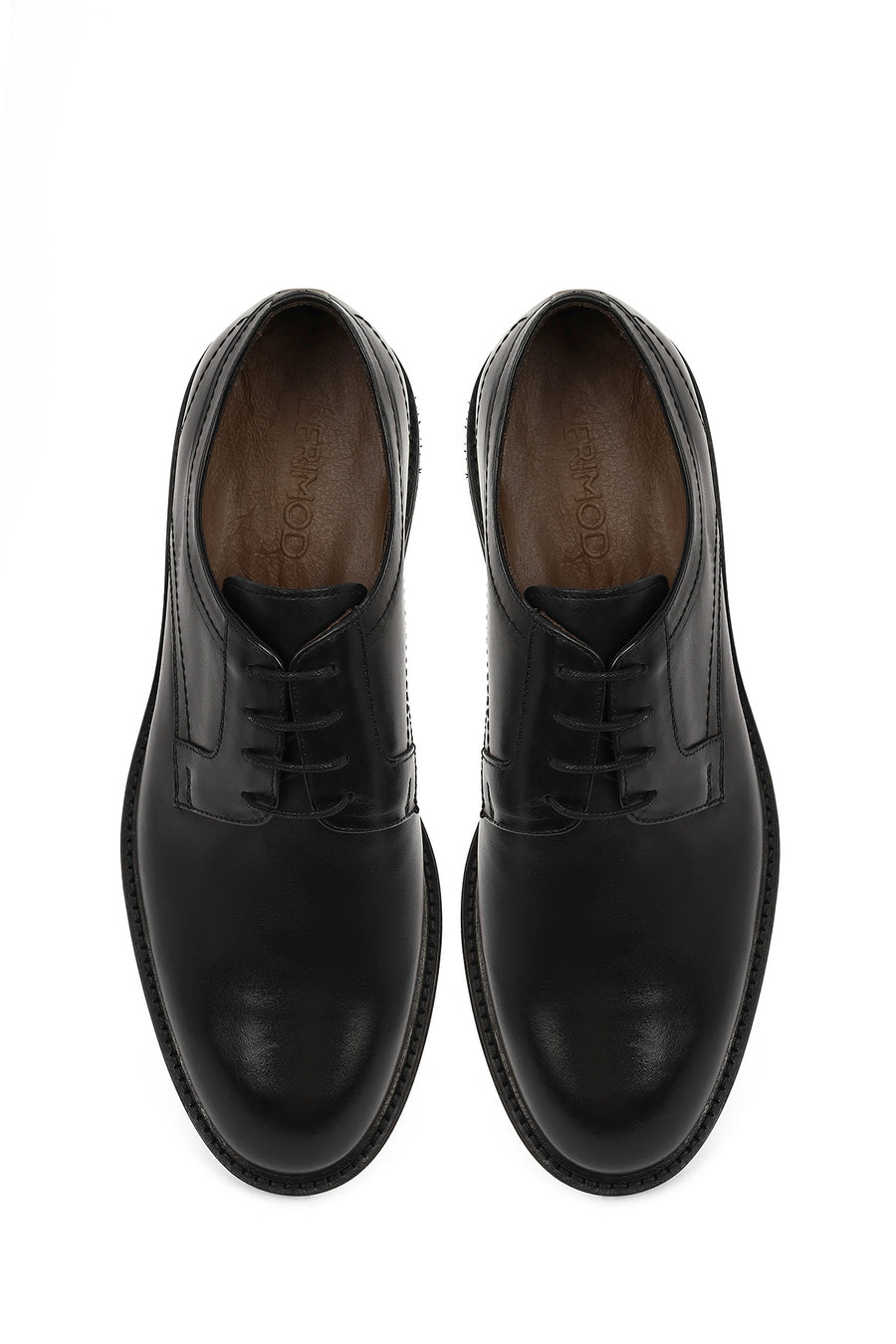 Men's Black Laced Leather Classic Shoes