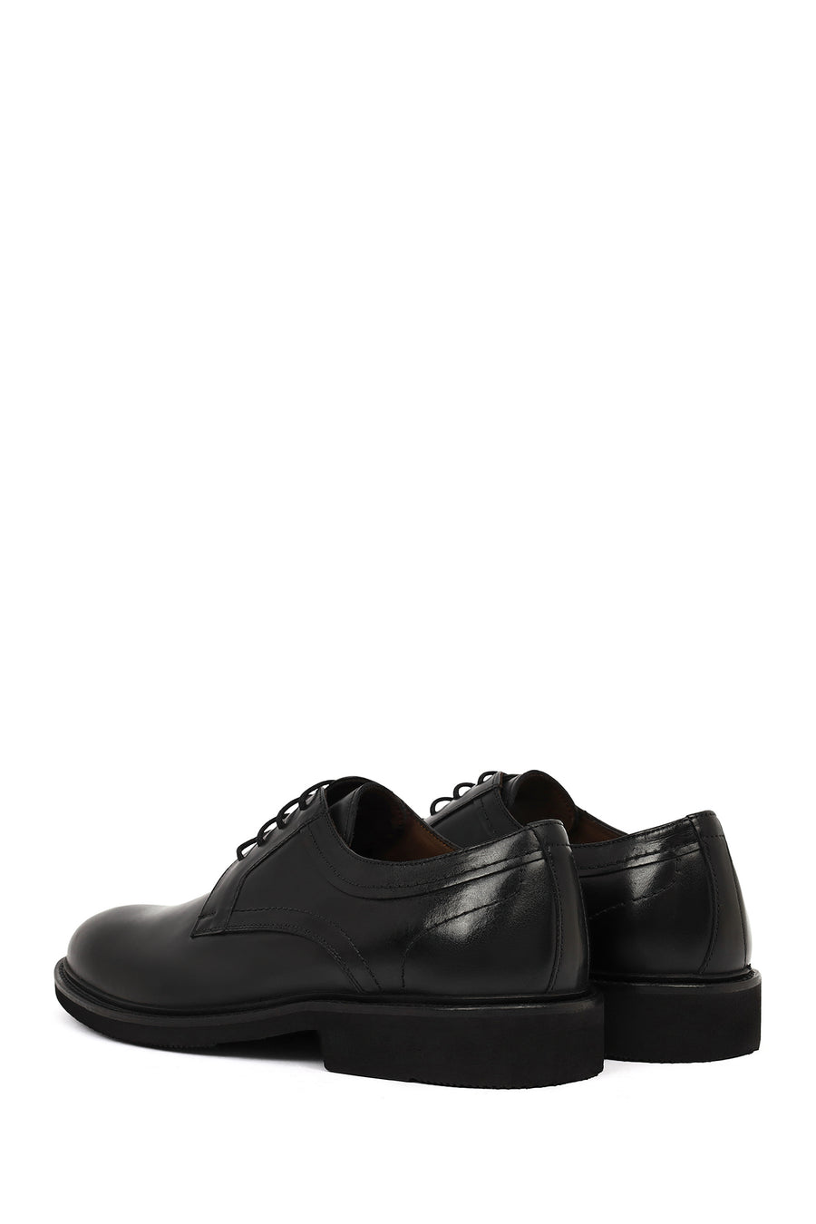 Men's Black Laced Leather Classic Shoes
