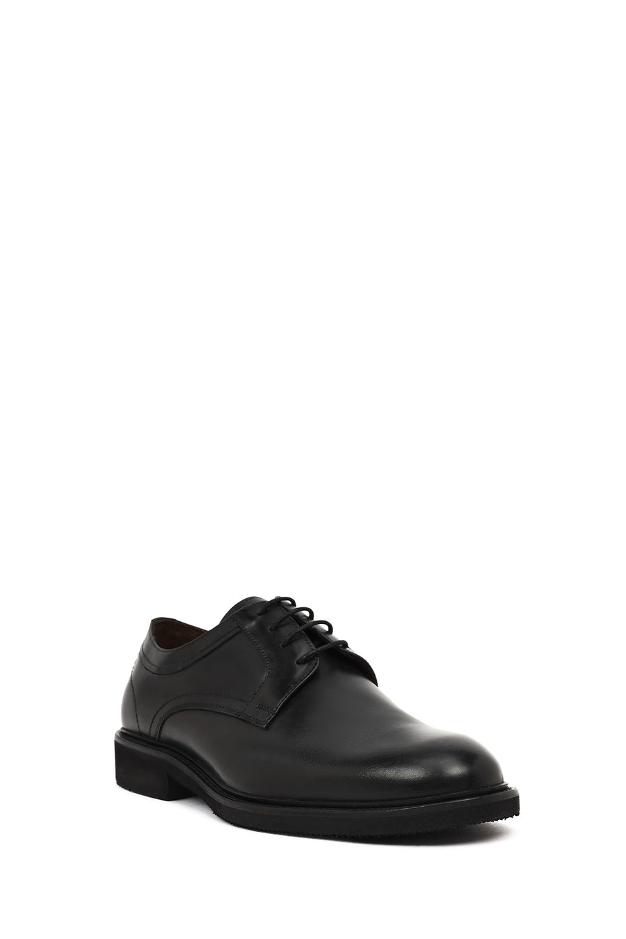 Men's Black Laced Leather Classic Shoes
