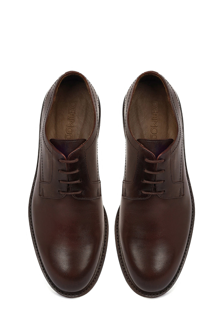 Men's Brown Laced Leather Classic Shoes