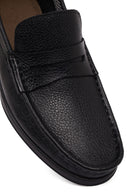 Men's Black Leather Classic Loafer | Derimod
