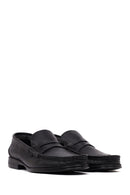 Men's Black Leather Classic Loafer | Derimod