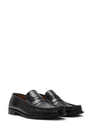 Men's Black Leather Classic Loafer | Derimod