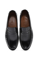 Men's Black Leather Classic Loafer | Derimod