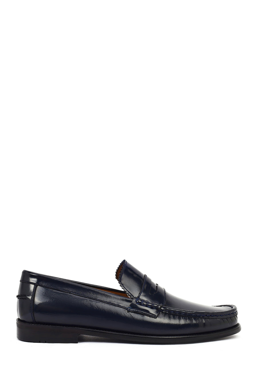 Men's Navy Blue Leather Classic Loafer 26SFD601722 | Derimod