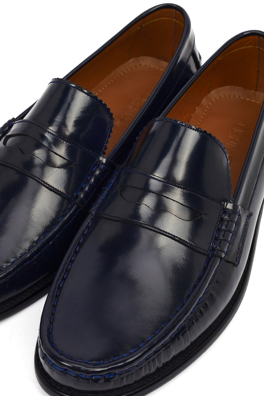 Men's Navy Blue Leather Classic Loafer
