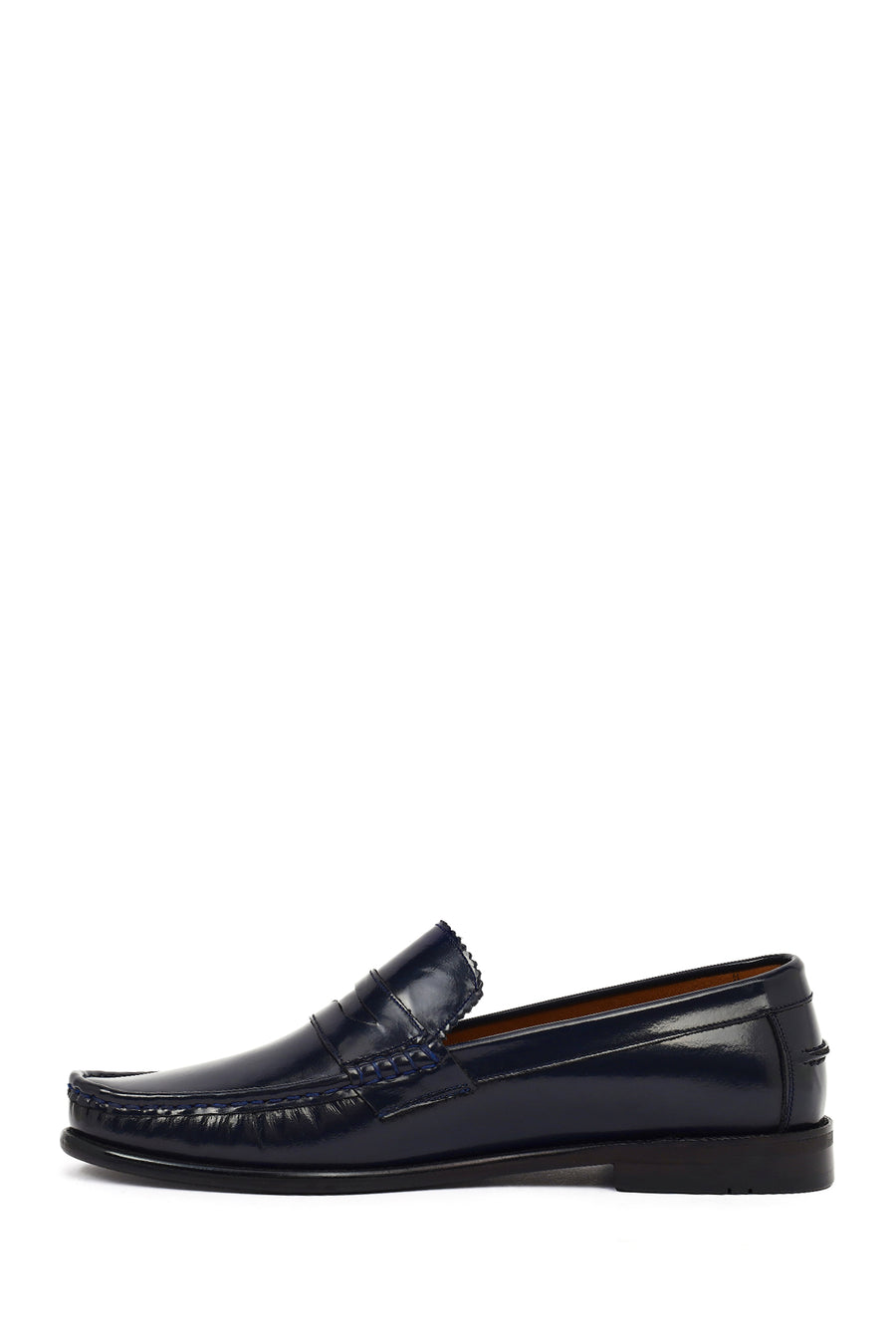 Men's Navy Blue Leather Classic Loafer