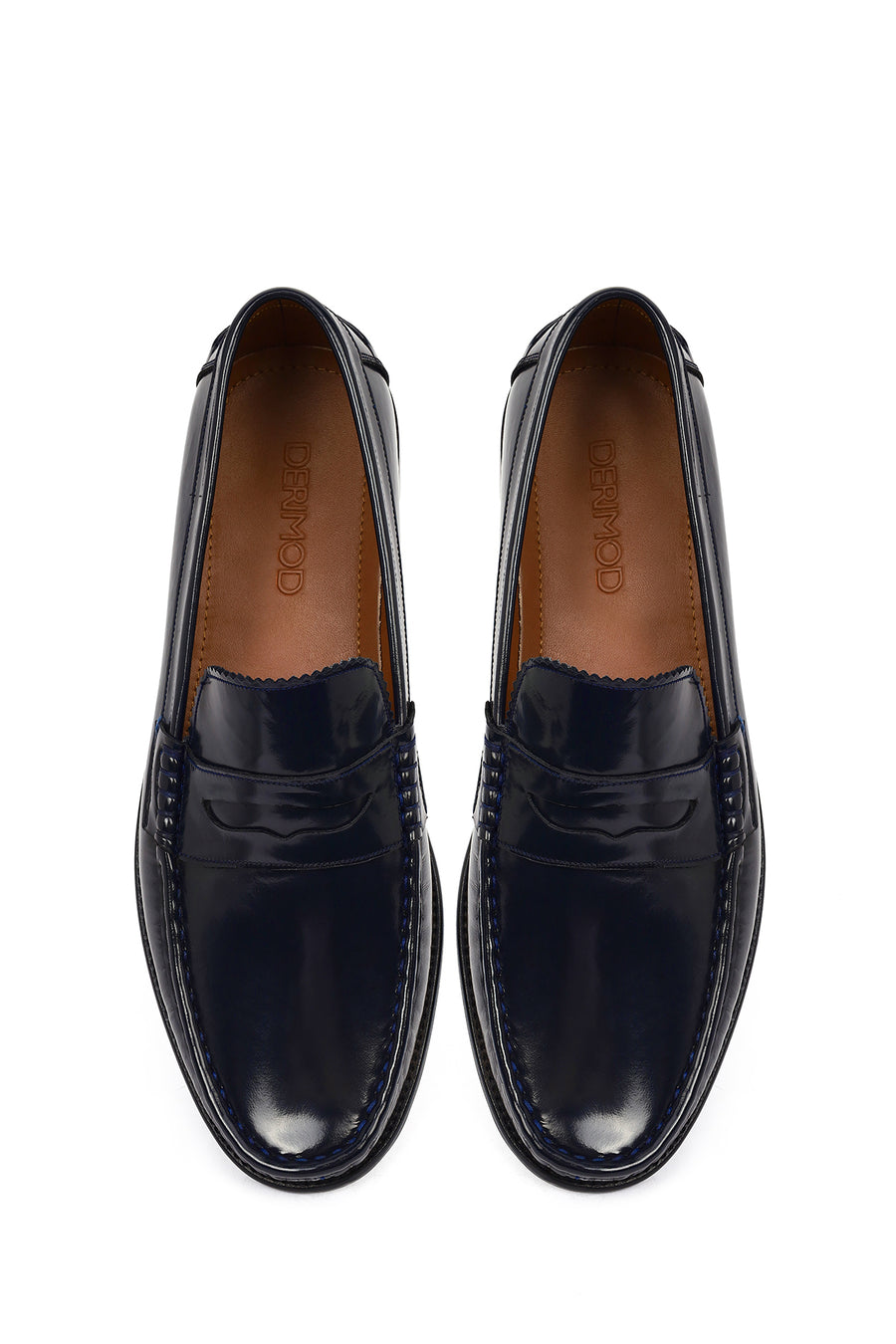 Men's Navy Blue Leather Classic Loafer