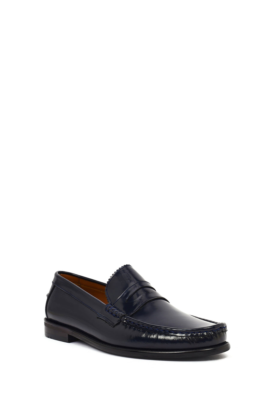 Men's Navy Blue Leather Classic Loafer