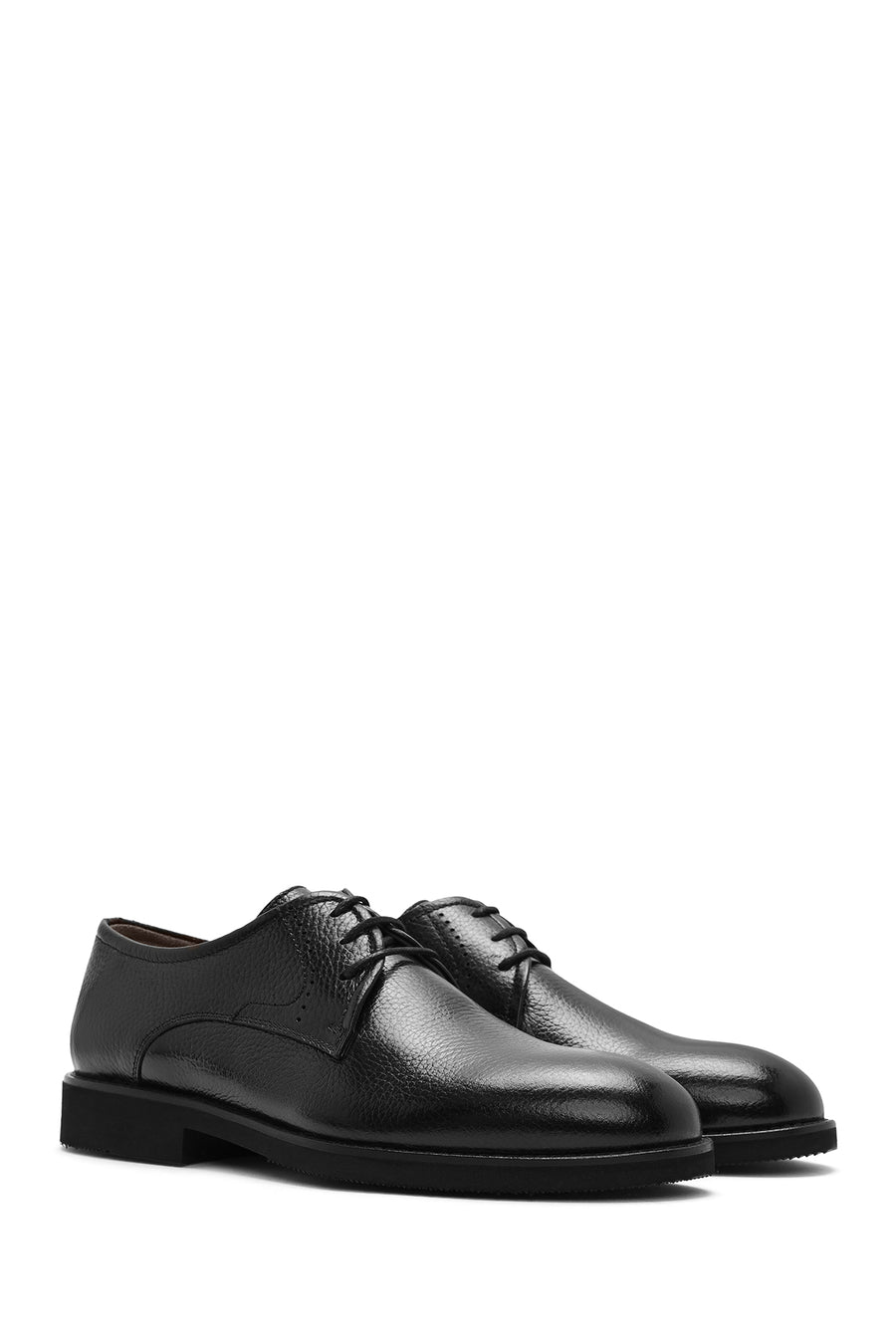 Men's Black Lace-up Leather Casual Shoes