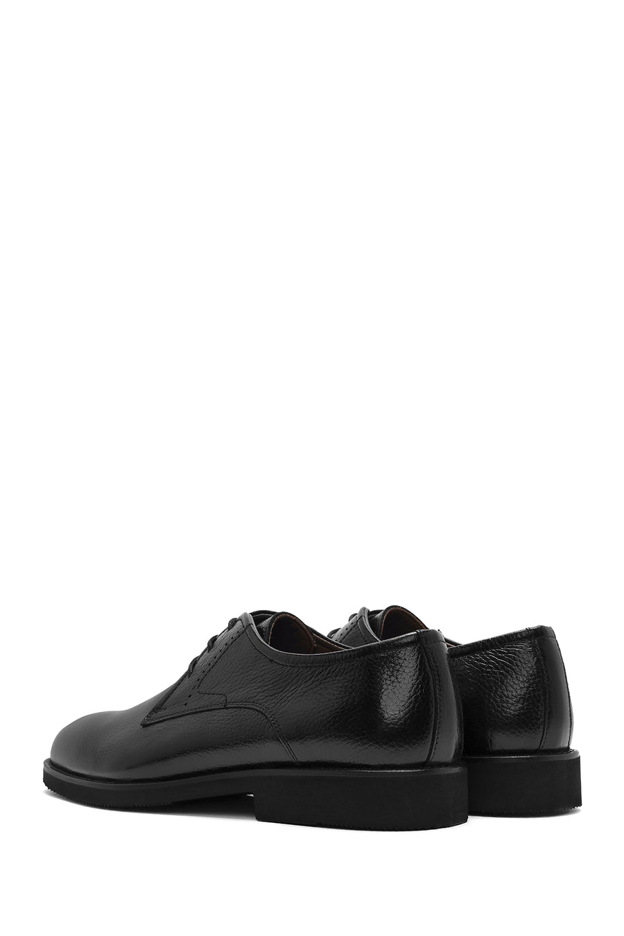 Men's Black Lace-up Leather Casual Shoes