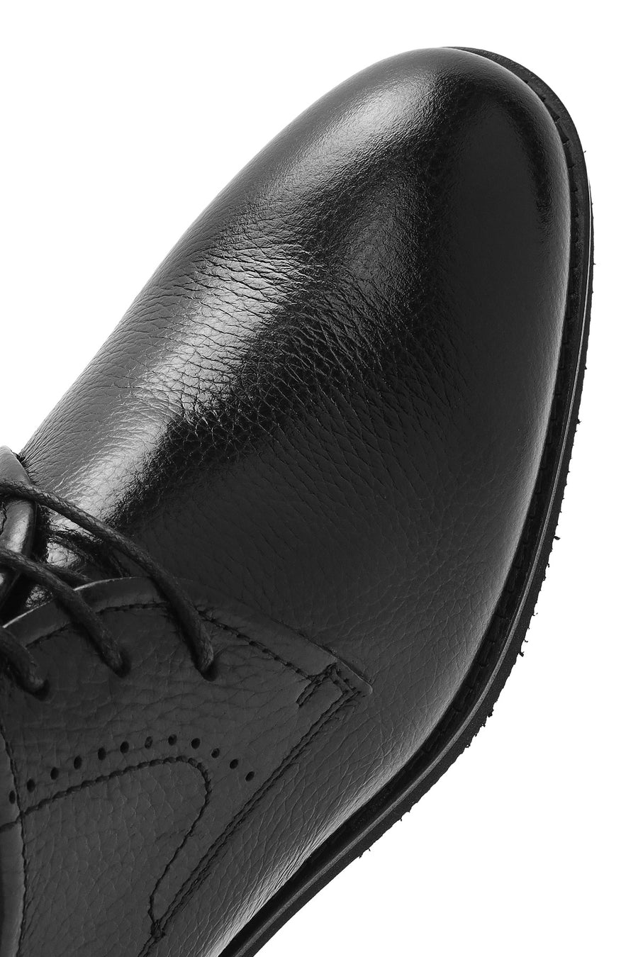 Men's Black Lace-up Leather Casual Shoes