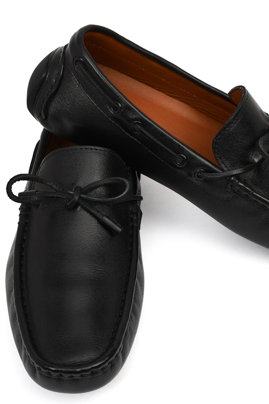Men's Black Leather Casual Loafer