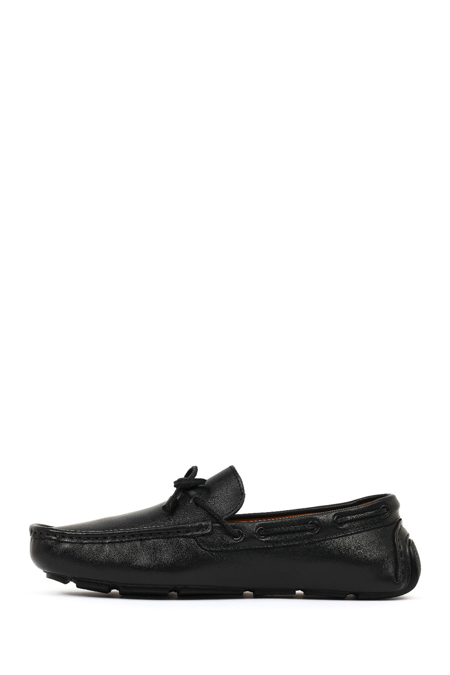 Men's Black Leather Casual Loafer