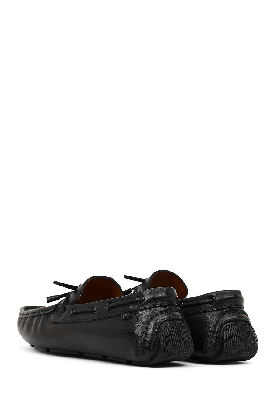 Men's Black Leather Casual Loafer