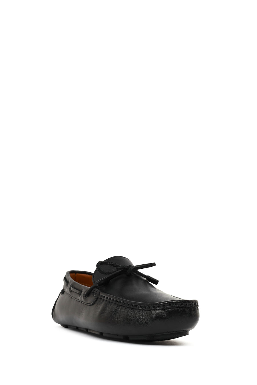 Men's Black Leather Casual Loafer
