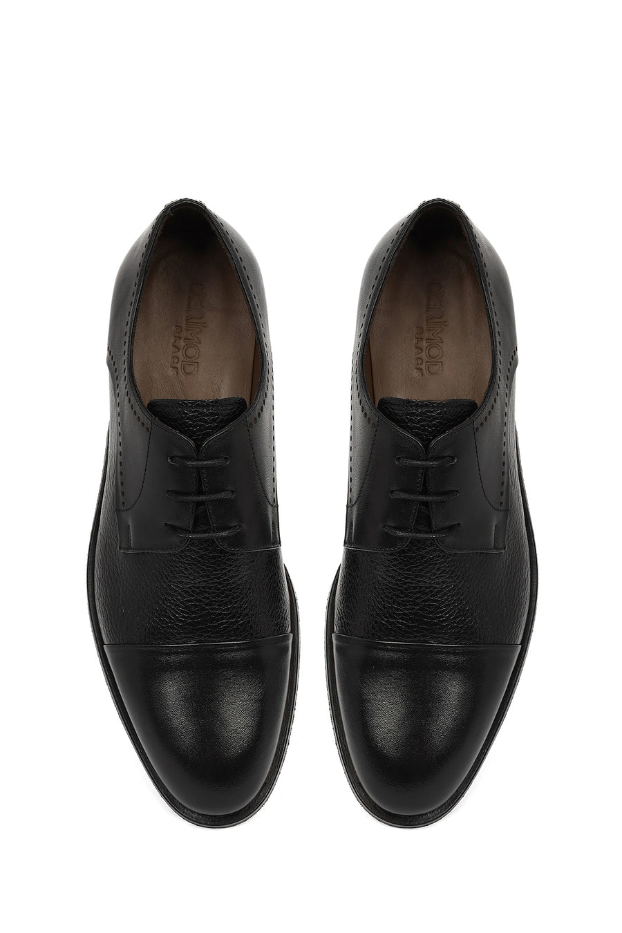Derimod Black Male Black Lace-Up Leather Classic Shoes