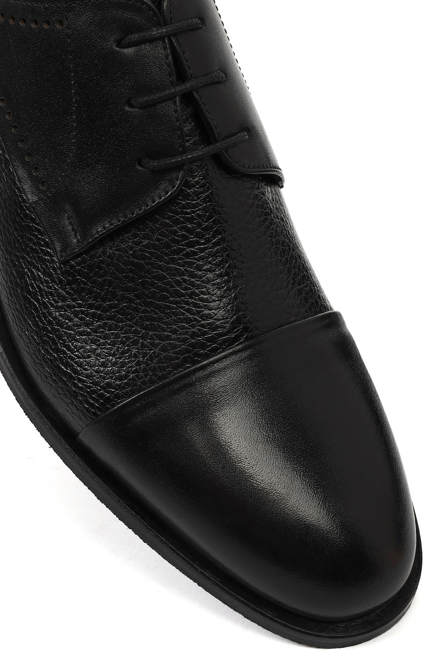 Derimod Black Male Black Lace-Up Leather Classic Shoes