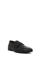Men's Black Leather Classic Loafer | Derimod