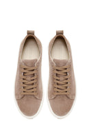 Men's Beige Lace-Up Suede Leather Sneaker | Derimod