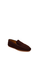 Men's Brown Suede Leather Loafer | Derimod
