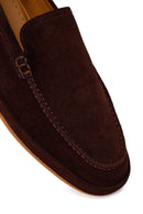 Men's Brown Suede Leather Loafer | Derimod