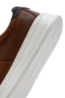 Men's Tan Lace-up Thick-Sole Leather Sneaker | Derimod