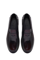 Men's Burgundy Leather Classic Loafer | Derimod