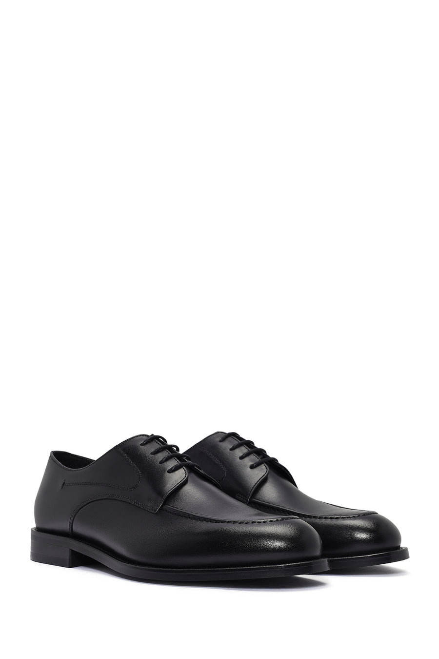 Men's Black Laced Leather Classic Shoes
