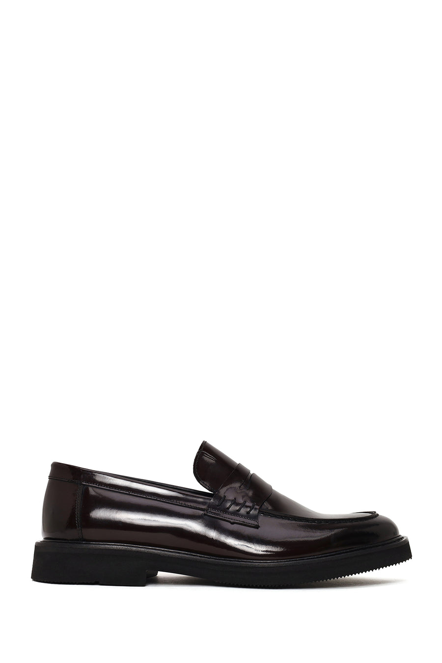 Men's Burgundy Chunky Leather Loafers 26SFD622122 | Derimod