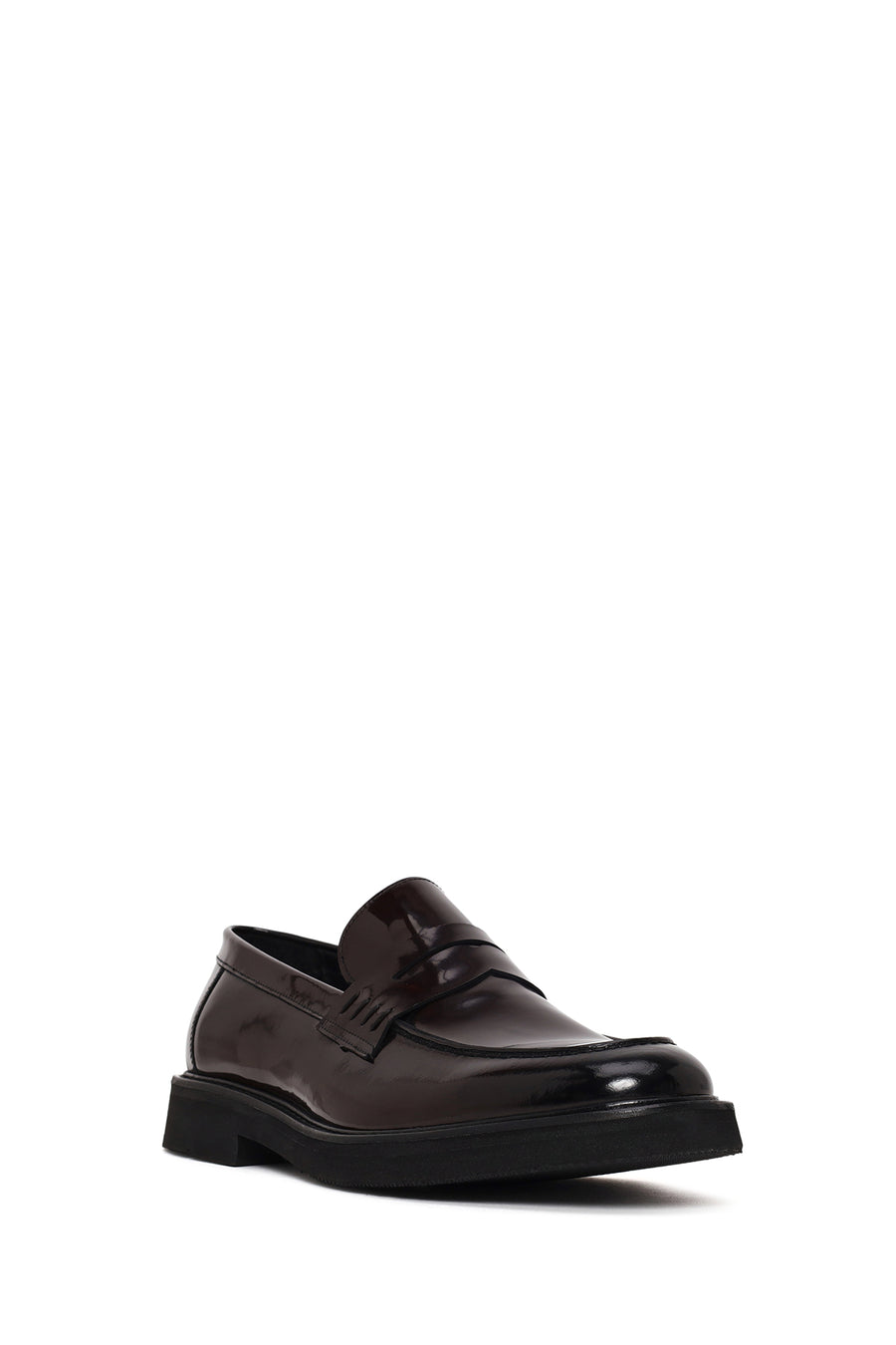 Men's Burgundy Chunky Leather Loafers