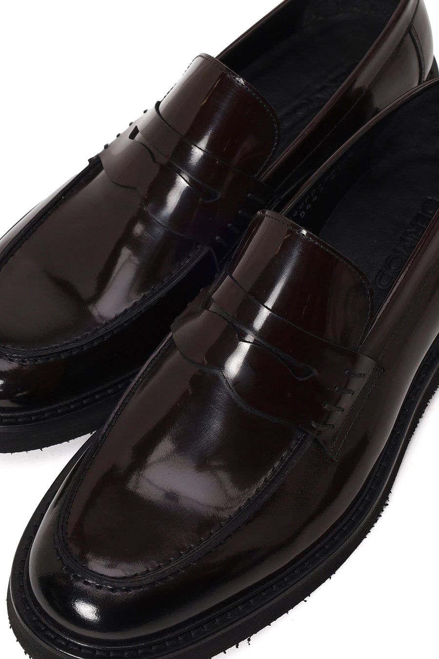 Men's Burgundy Chunky Leather Loafers