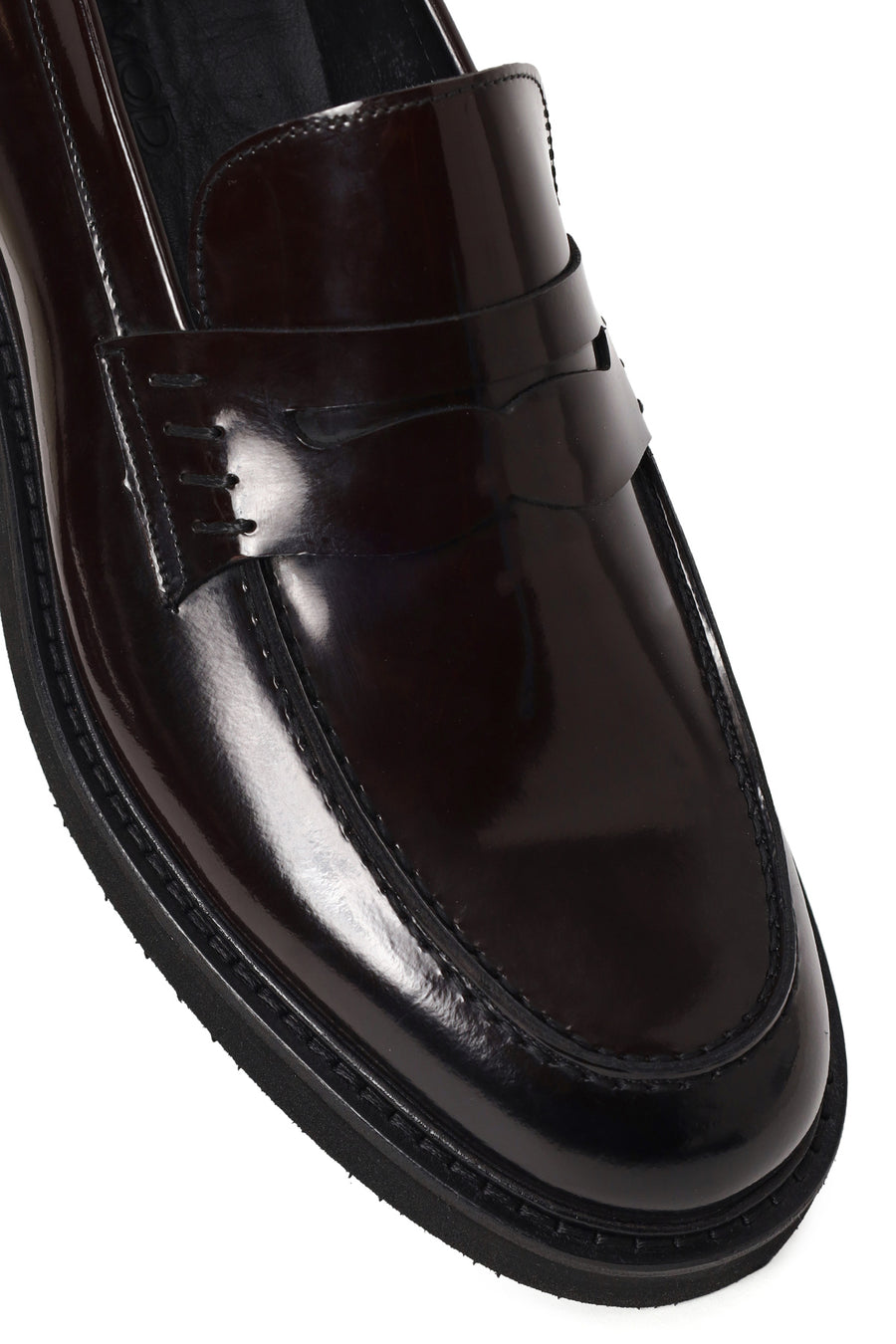 Men's Burgundy Chunky Leather Loafers