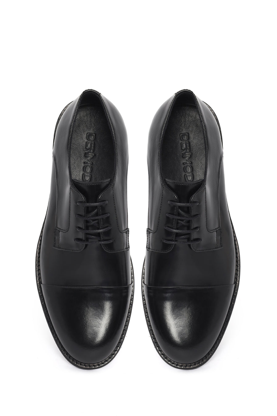 Men's Black Laced Leather Classic Shoes