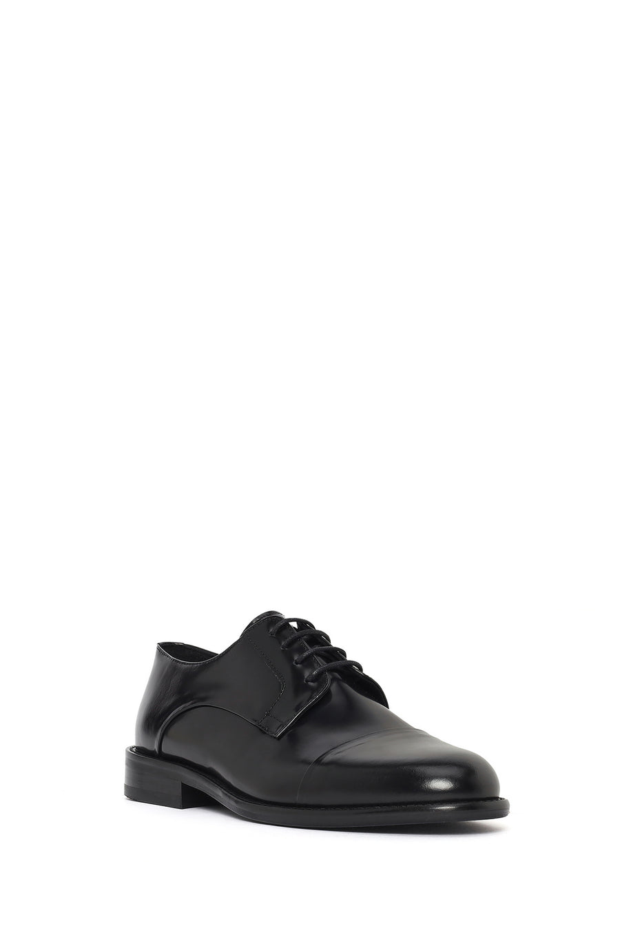 Men's Black Laced Leather Classic Shoes