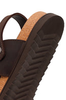 Male Brown Nubuck Leather Sandals | Derimod