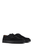 Men's Black Lace-Up Chunky Sole Suede Leather Casual Shoes | Derimod
