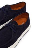 Men's Navy Blue Lace-up Suede Leather Casual Shoes | Derimod
