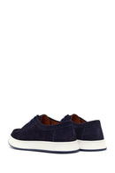 Men's Navy Blue Lace-up Suede Leather Casual Shoes | Derimod