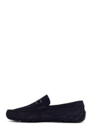 Erkek Lacivert Tokalı Süet Deri Loafer | Derimod