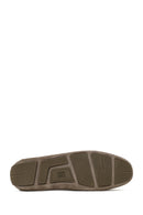 Men's Green Buckle Suede Leather Loafer | Derimod