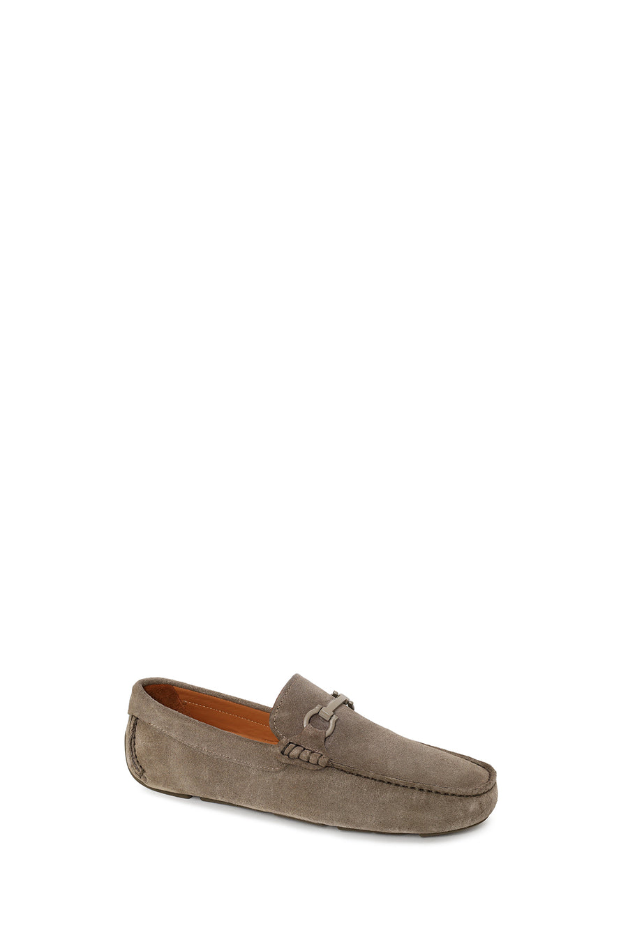 Men's Green Buckle Suede Leather Loafer