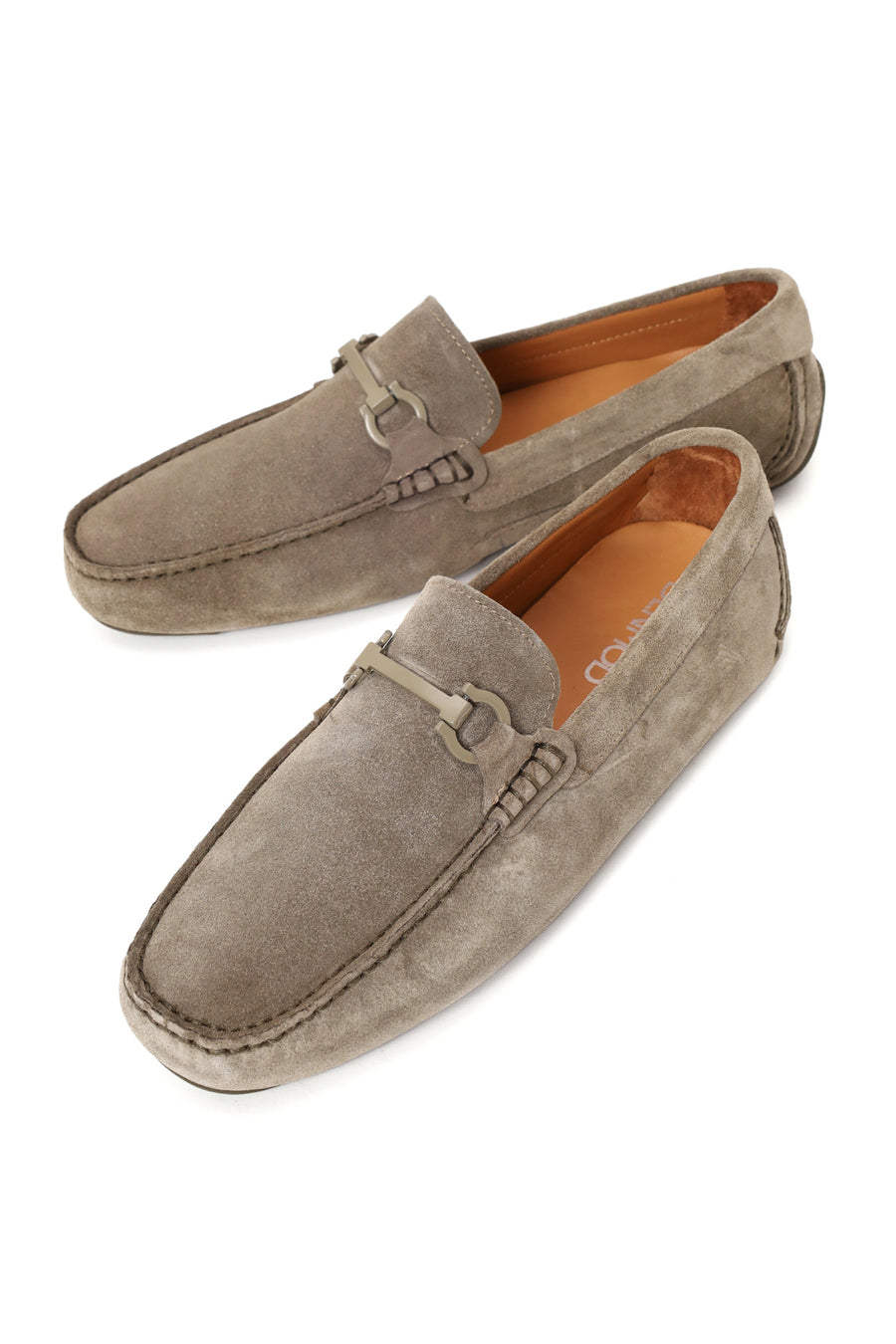 Men's Green Buckle Suede Leather Loafer