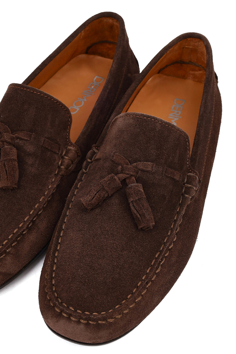 Men's Brown Tassel Suede Leather Loafer