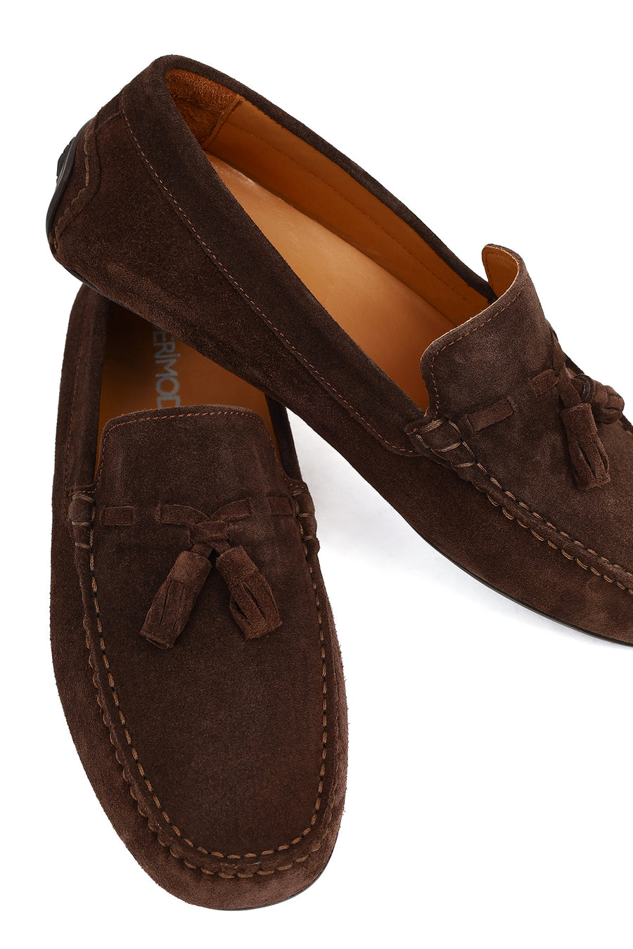 Men's Brown Tassel Suede Leather Loafer