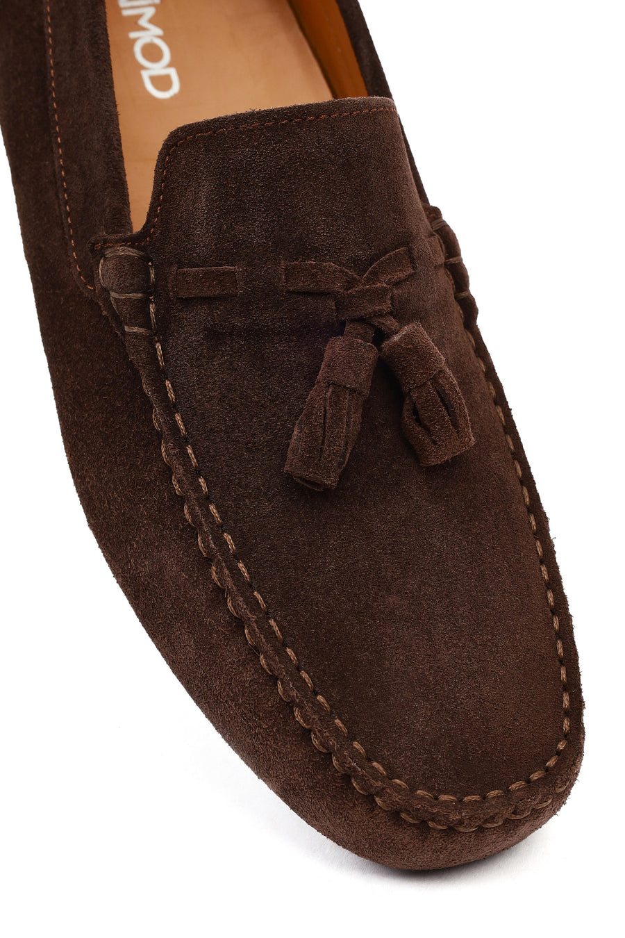 Men's Brown Tassel Suede Leather Loafer