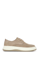 Men's Beige Lace-Up Chunky Sole Suede Leather Casual Shoes | Derimod