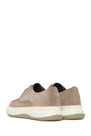 Men's Beige Lace-Up Chunky Sole Suede Leather Casual Shoes | Derimod